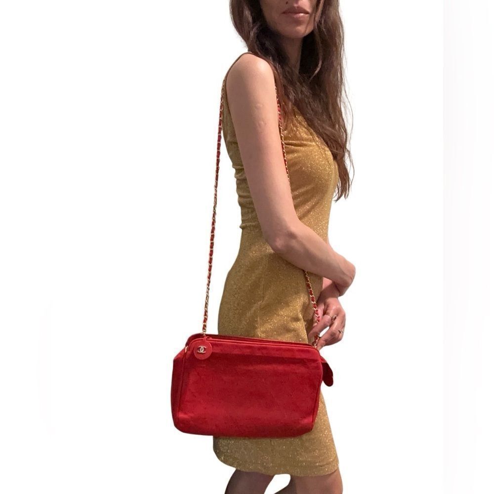 Chanel Red Quilted Women's Bag